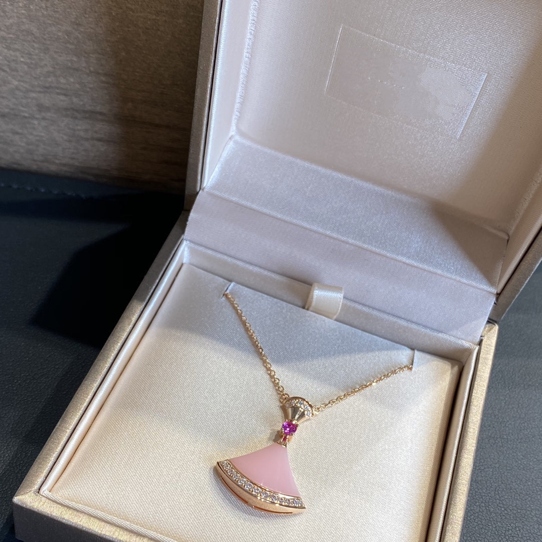 [Basjewels]DREAM NECKLACE PINK OPAL