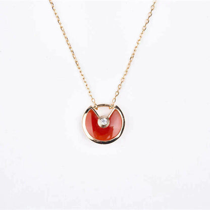 [basloveJW]AMULETTE GOLD CARNELIAN ONYX NECKLACE