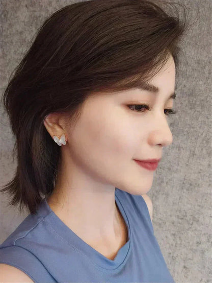 [basloveJW]BUTTERFLY MOP DIAMOND EARRINGS