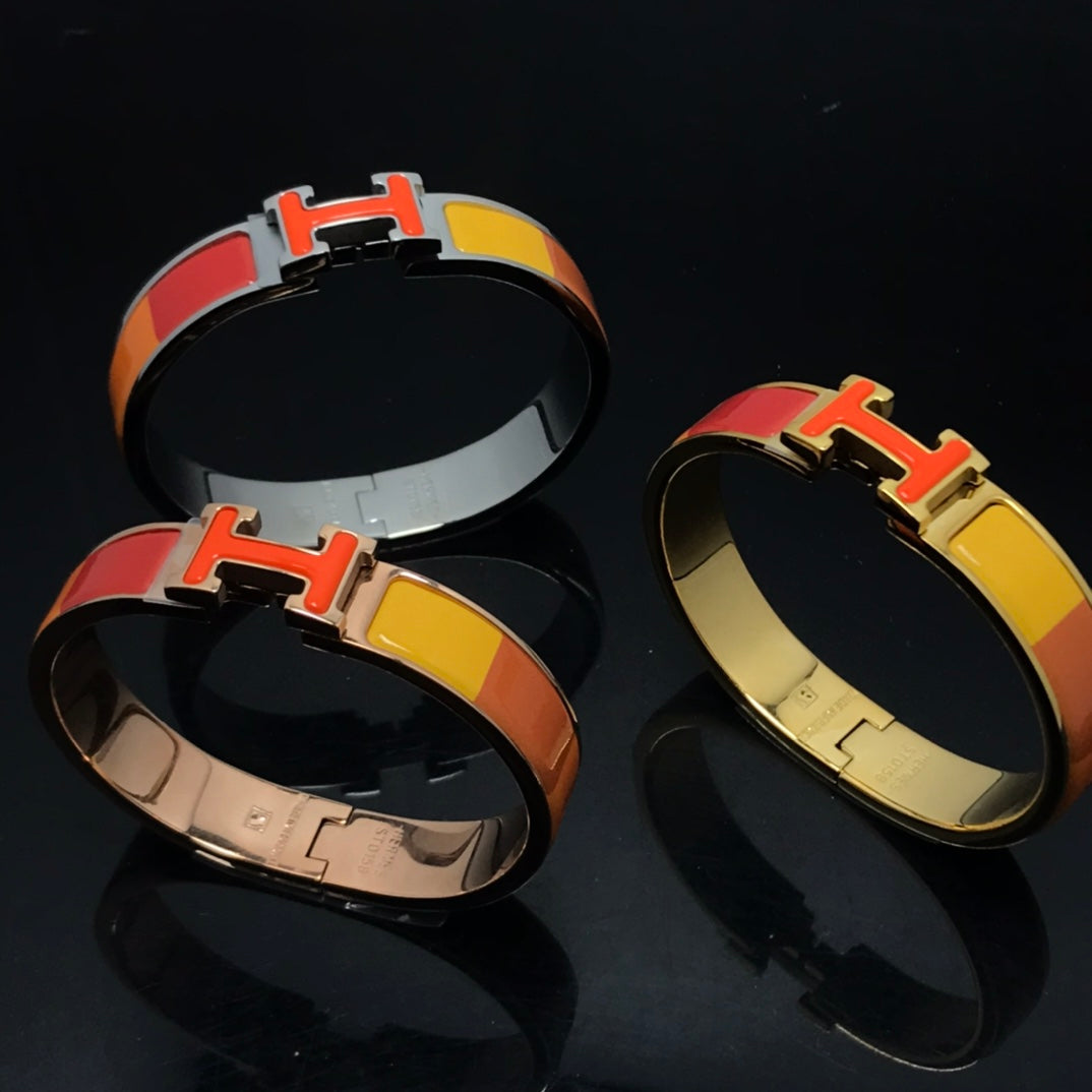 [Basjewels]HM BRACELET ORANGE RAINBOW CERAMIC