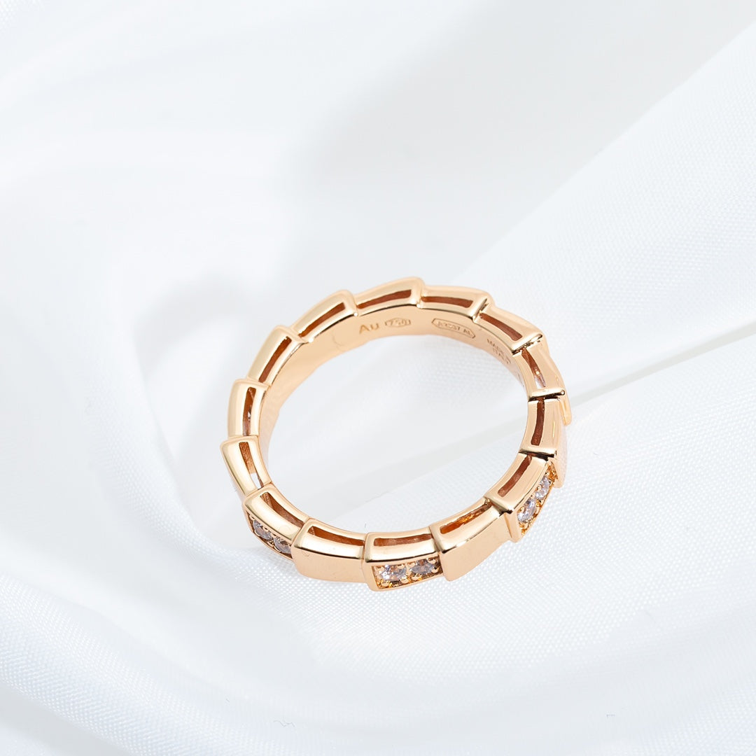 [Basjewels]SERPENTI RING PINK GOLD  3MM