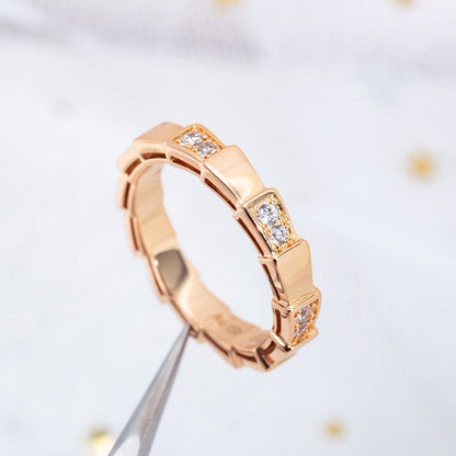 [Basjewels]SERPENTI RING PINK GOLD  3MM