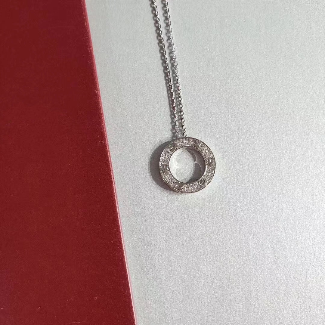 [basloveJW]LOVE NECKLACE ADJUSTABLE SILVER