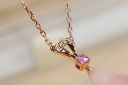 [Basjewels]DREAM NECKLACE PINK MOP DIAMOND