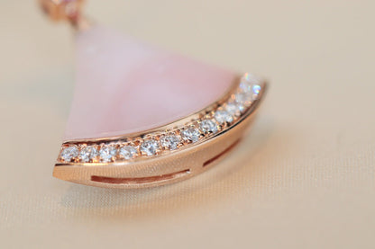 [Basjewels]DREAM NECKLACE PINK MOP DIAMOND