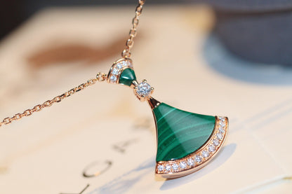 [Basjewels]DREAM NECKLACE MALACHITE DIAMOND