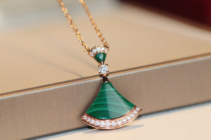 [Basjewels]DREAM NECKLACE MALACHITE DIAMOND