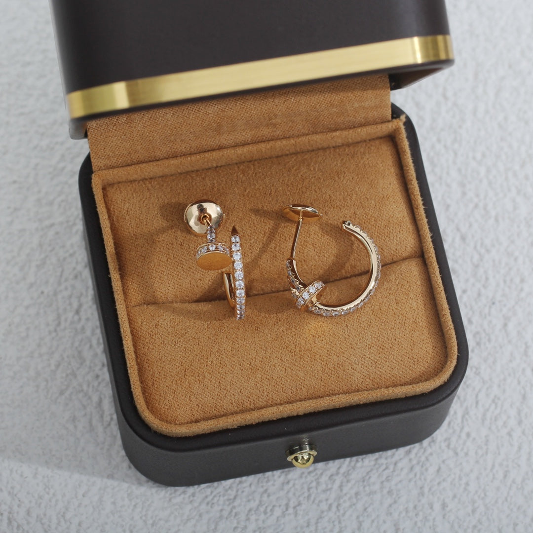 [basloveJW]JUSTE EARRINGS 12.75MM PINK GOLD DIAMOND