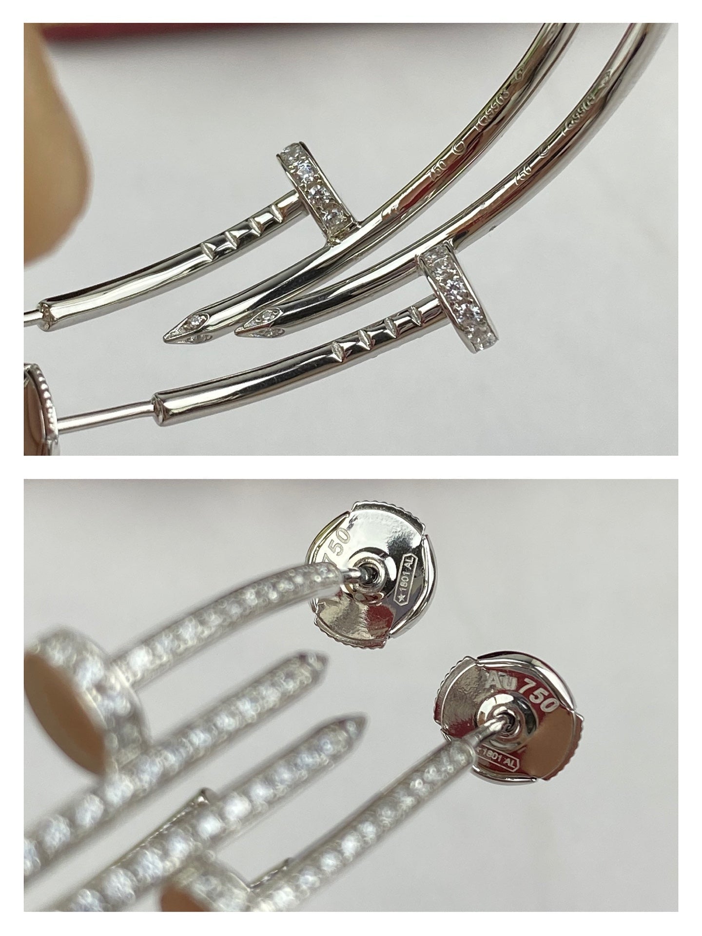 [basloveJW]JUSTE EARRINGS FULL DIAMONDS 1.8MM