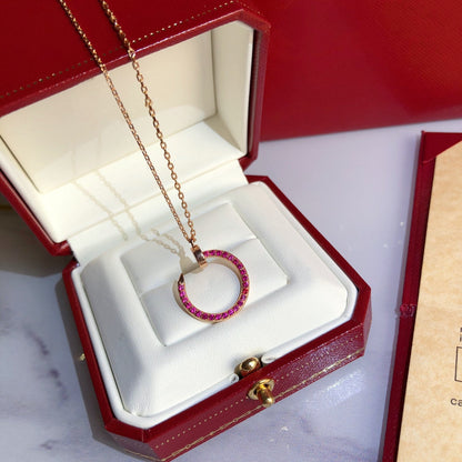 [basloveJW]JUSTE NECKLACE GOLD RED DIAMONDS