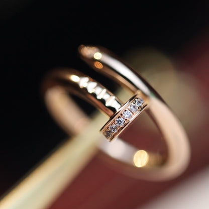 [basloveJW]JUSTE RING 2.65MM PINK GOLD DIAMOND