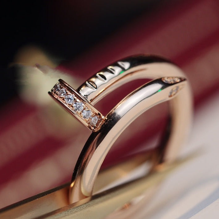 [basloveJW]JUSTE RING 2.65MM PINK GOLD DIAMOND