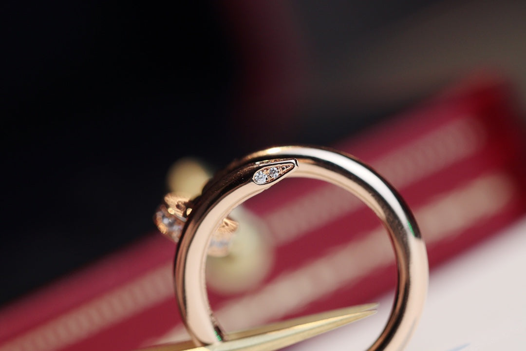 [basloveJW]JUSTE RING 2.65MM PINK GOLD DIAMOND