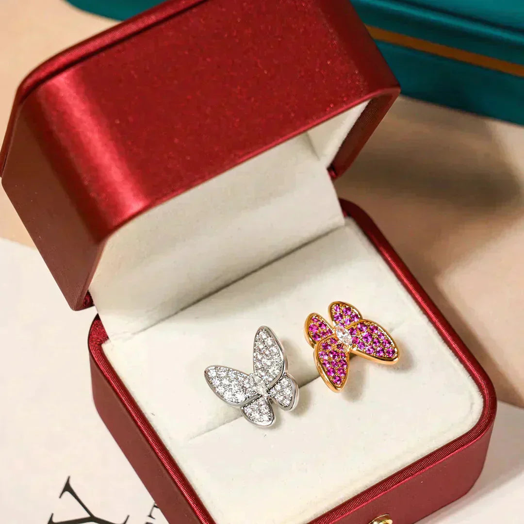 [basloveJW]TWIN BUTTERFLY DIAMOND RING