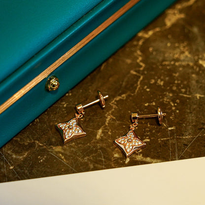 [Basjewels]STAR DIAMONDS EARRINGS GOLD