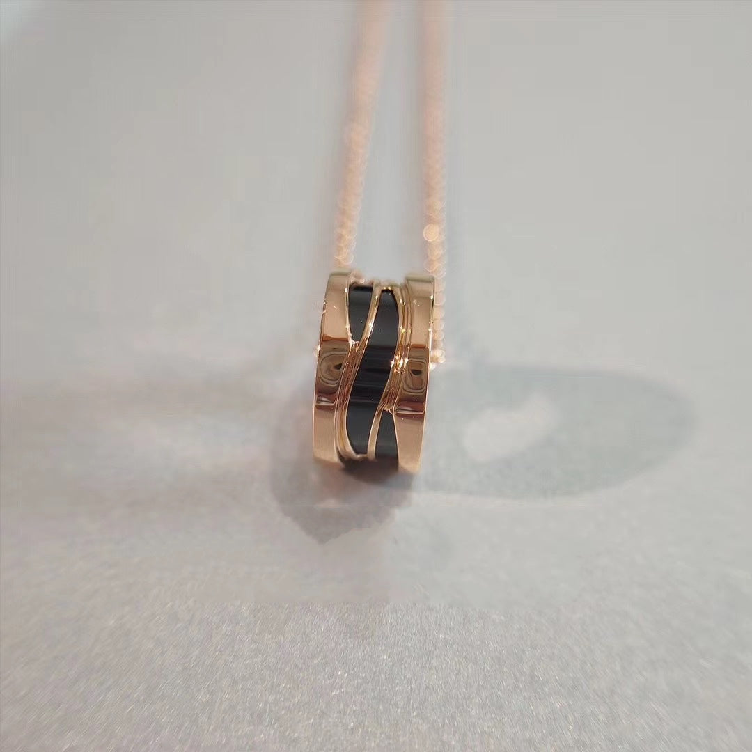 [Basjewels]ZERO 1 NECKLACE PINK GOLD