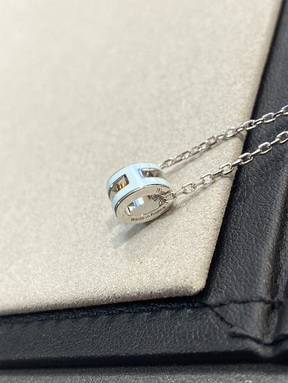 [Basjewels]POP H LIGHT BLUE NECKLACE