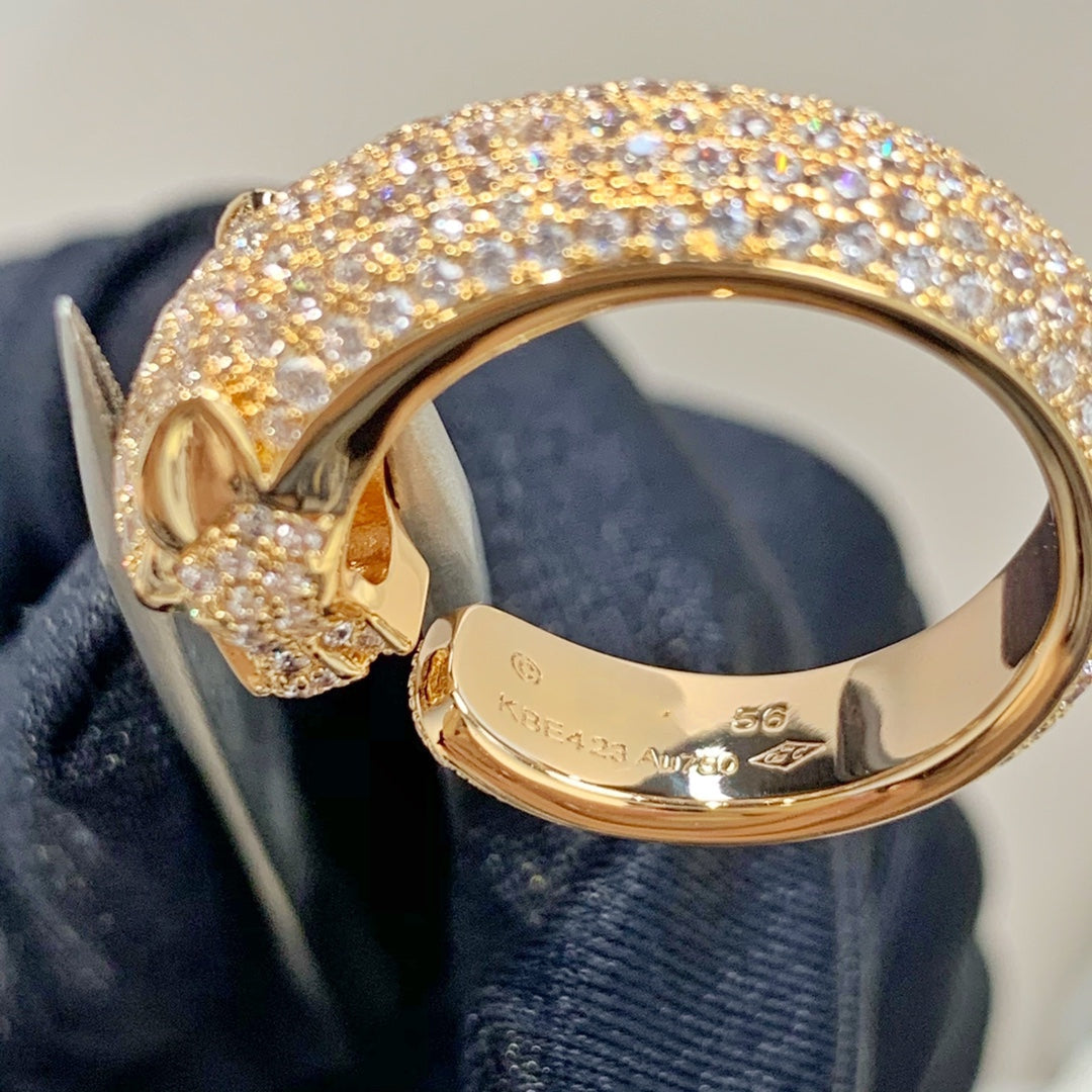 [basloveJW]PANTHERE PINK GOLD DIAMOND RING