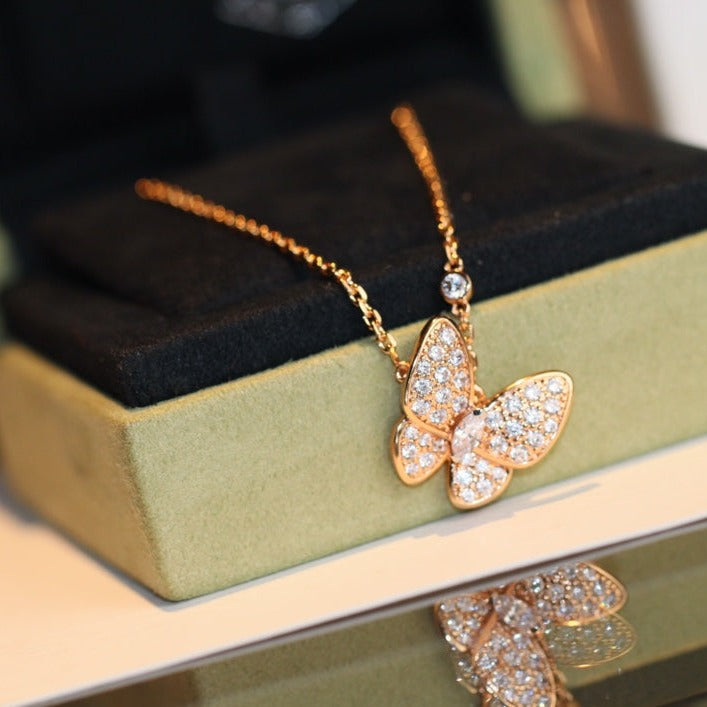 [basloveJW]BUTTERFLY DIAMOND NECKLACE