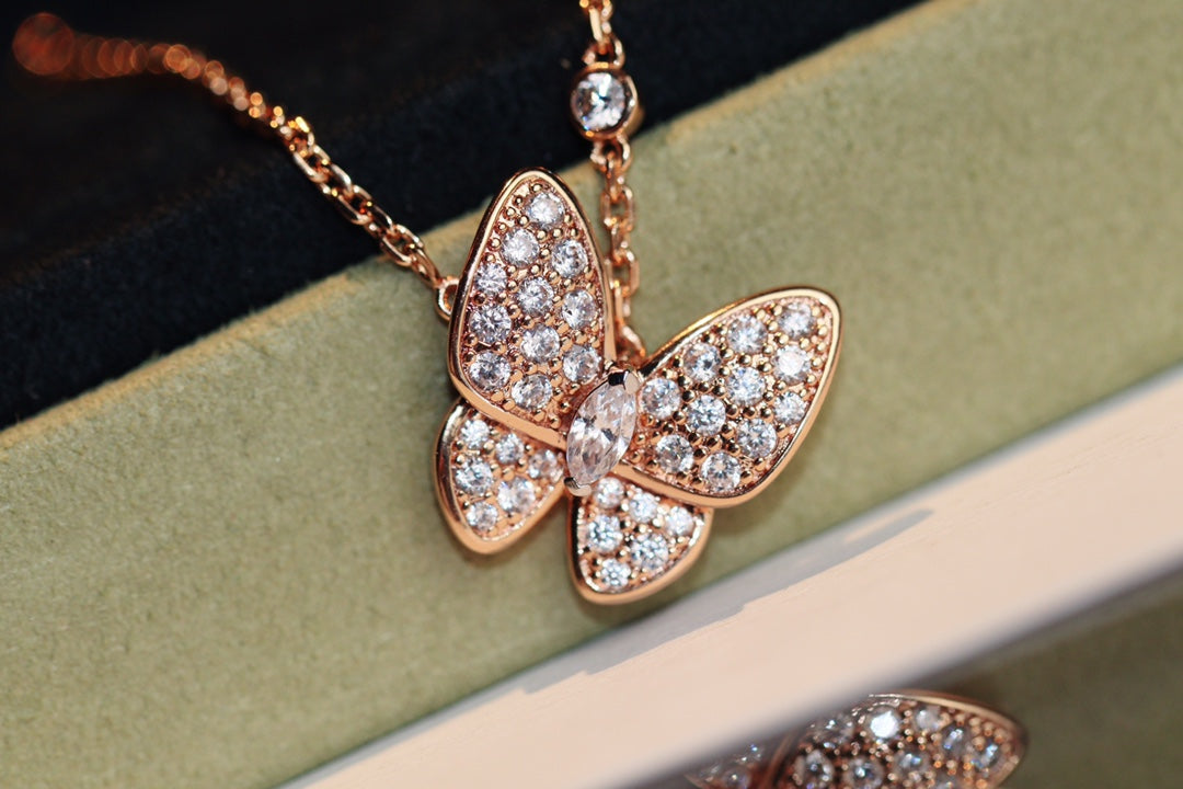 [basloveJW]BUTTERFLY DIAMOND NECKLACE