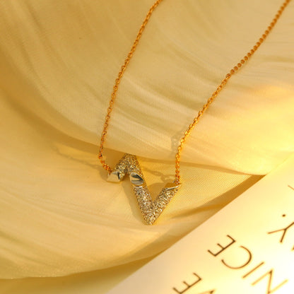 [Basjewels]VOLT SILVER DIAMOND PEDANT NECKLACE