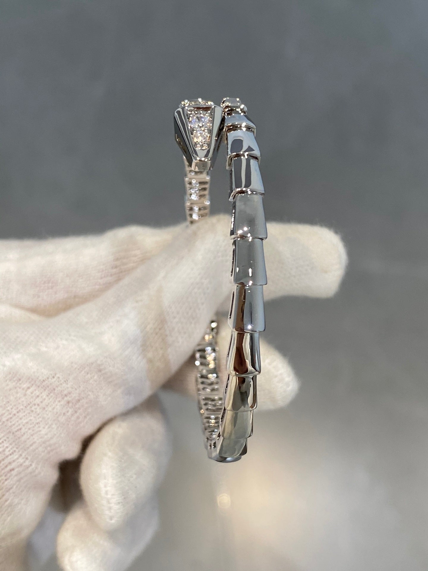 [Basjewels]SERPENTI BRACELET DIAMONDS SILVER