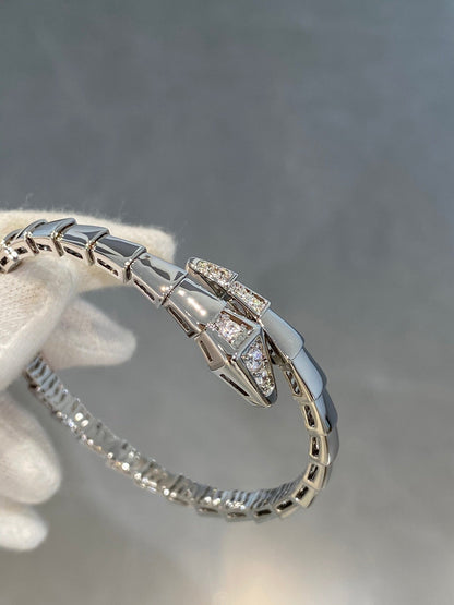 [Basjewels]SERPENTI BRACELET DIAMONDS SILVER