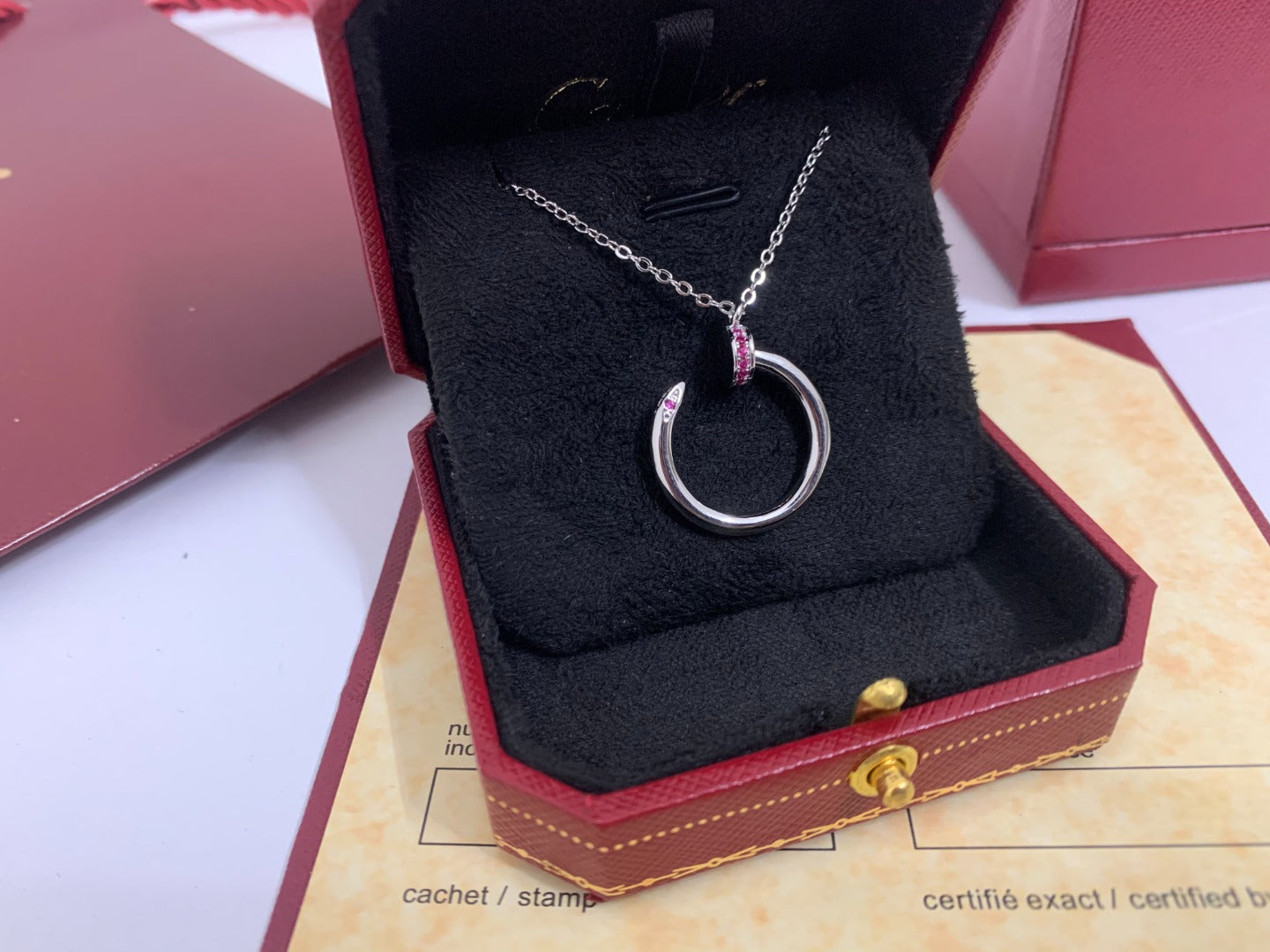 [basloveJW]JUSTE PINK DIAMOND NECKLACE