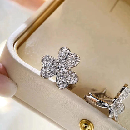 [basloveJW]CLOVER COMOS DIAMOND EARRINGS SILVER