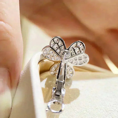 [basloveJW]CLOVER COMOS DIAMOND EARRINGS SILVER