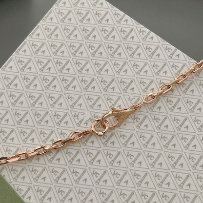 [basloveJW]LUCKY SPRING 15 MOTIFS ROSE GOLD NECKLACE