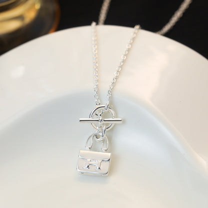 [Basjewels]POP H PEDANT SILVER NECKLACE