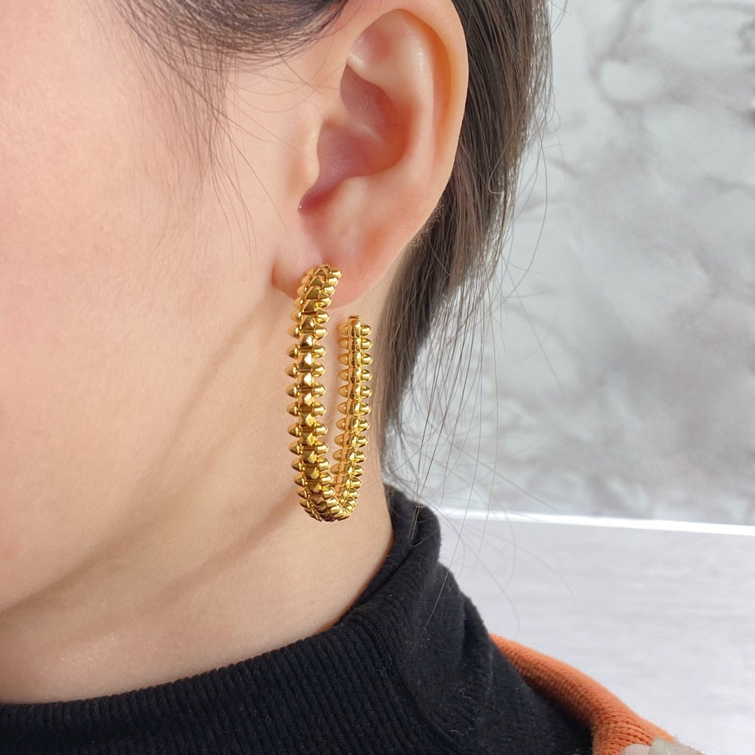 [basloveJW]CLASH LARGE HOOP EARRINGS