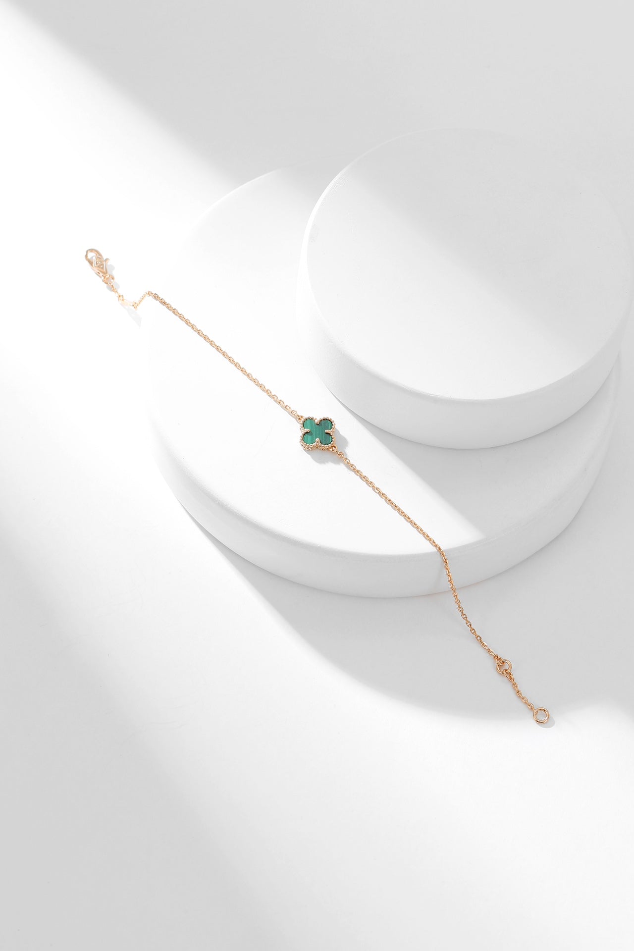 [basloveJW]CLOVER BRACELET MALACHITE 1 MOTIF