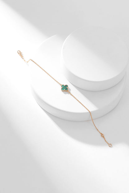 [basloveJW]CLOVER BRACELET MALACHITE 1 MOTIF