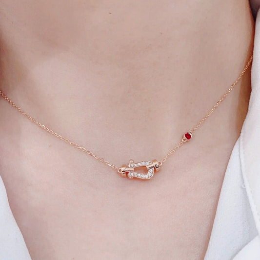 [Basjewels]FORCE 10 DIAMOND PINK GOLD NECKLACE