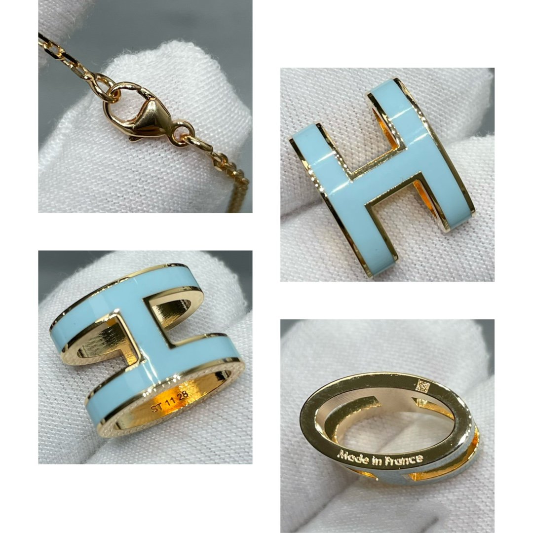 [Basjewels]POP H SKY BLUE NECKLACE