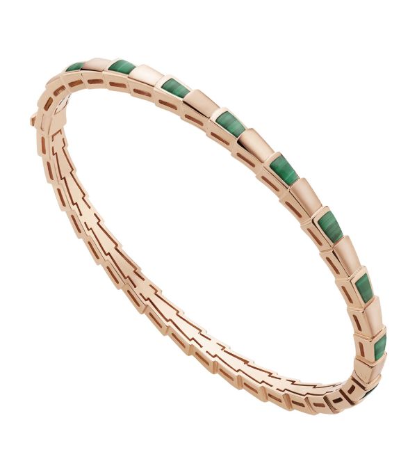 [Basjewels]SERPENTI BRACELET PINK GOLD MALACHITE