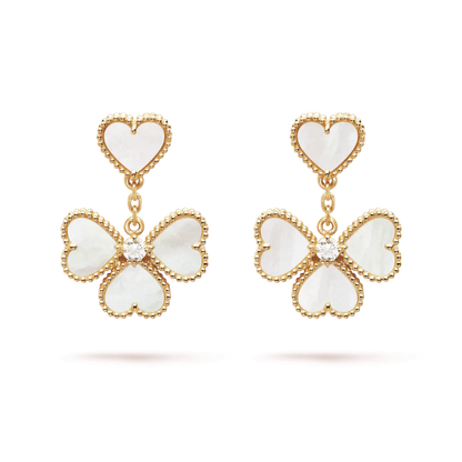 [basloveJW]CLOVER SWEET WHITE MOP EARRINGS