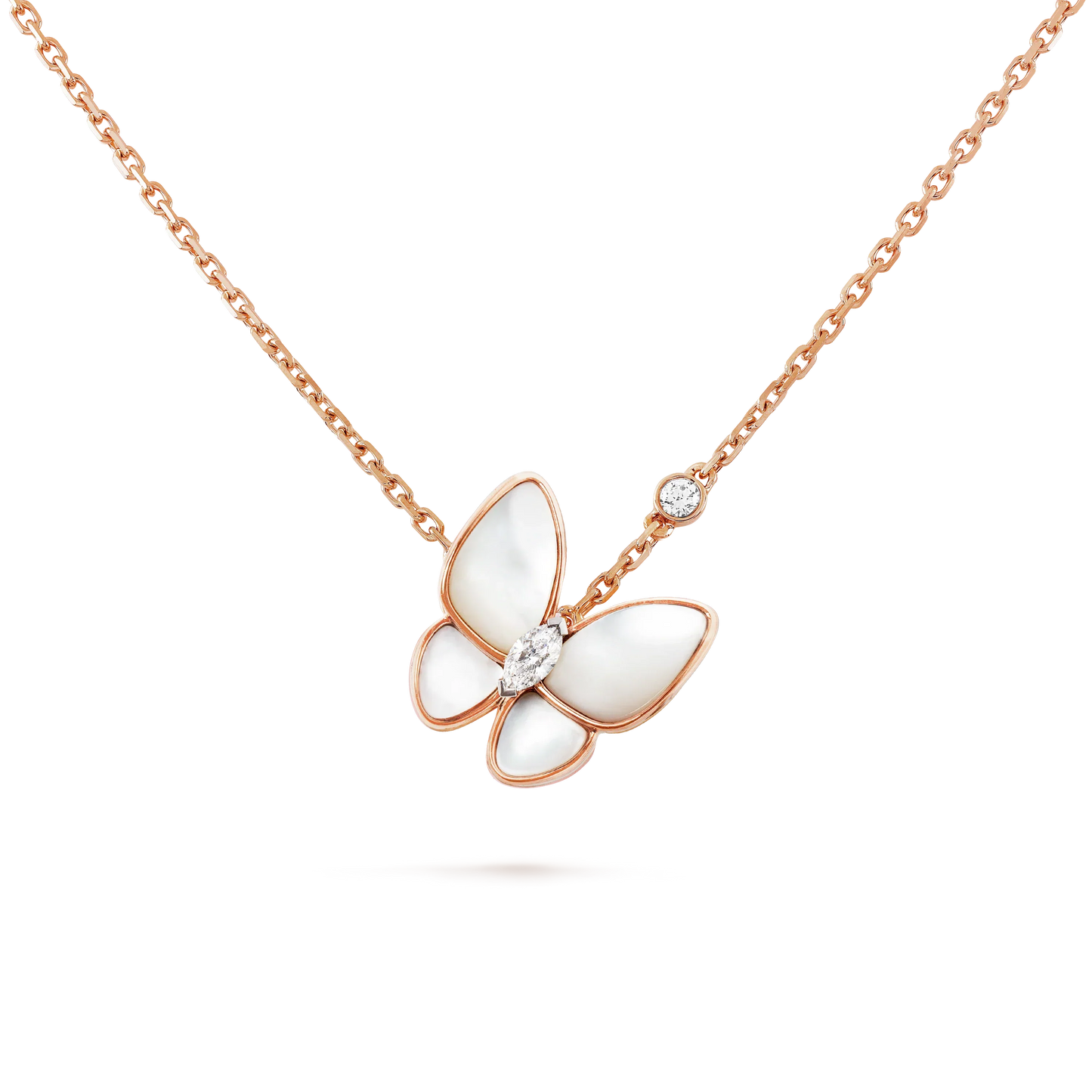 [basloveJW]BUTTERFLY MOP DIAMOND NECKLACE