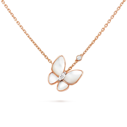 [basloveJW]BUTTERFLY MOP DIAMOND NECKLACE