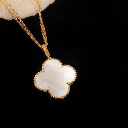 [basloveJW]CLOVER 25MM MOP LARGE PENDANT NECKLACE