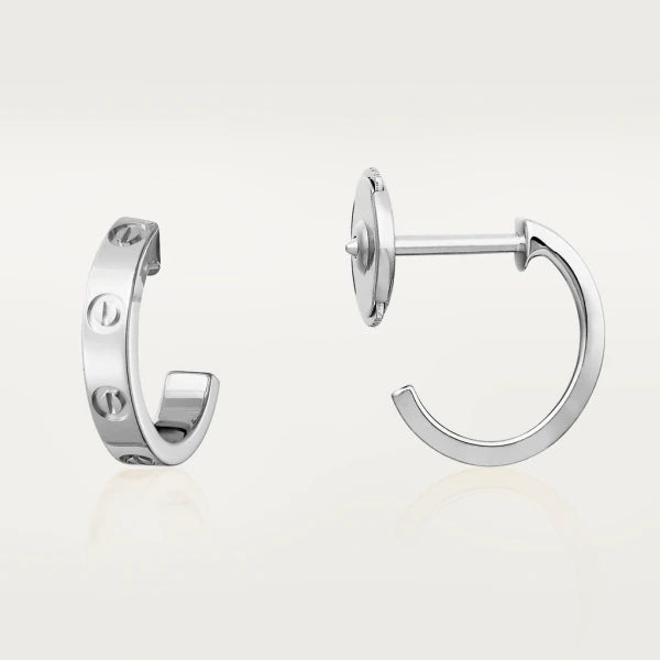 [basloveJW]LOVE EARRINGS 2.65MM SILVER