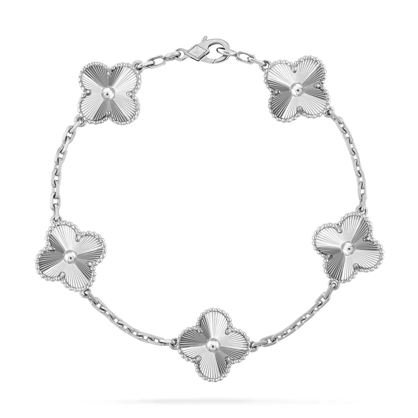 [basloveJW]CLOVER SILVER 5 MOTIFS BRACELET