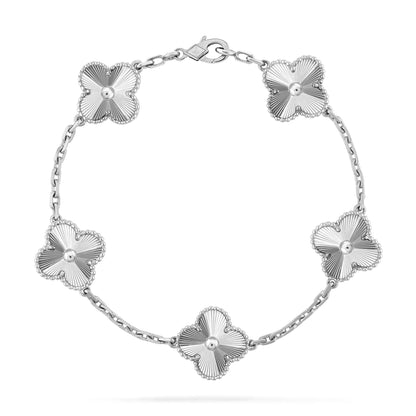 [basloveJW]CLOVER SILVER 5 MOTIFS BRACELET