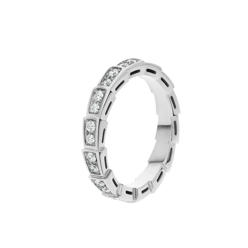 [Basjewels]SERPENTI RING SILVER DIAMOND PAVED 3MM