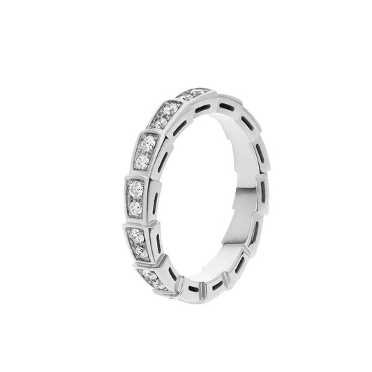 [Basjewels]SERPENTI RING SILVER DIAMOND PAVED 3MM