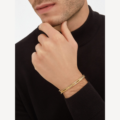 [Basjewels]ZERO 1 SPIRAL AND PAVED DIAMOND GOLD BRACELET