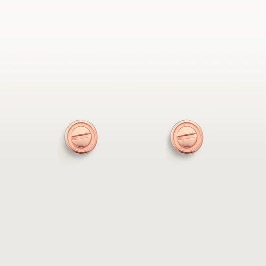 [basloveJW]LOVE EARRINGS PINK GOLD 10MM