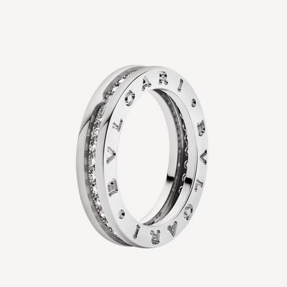 [Basjewels]ZERO 1 ONE-BAND PAVED DIAMONDS ON THE SPIRAL RING